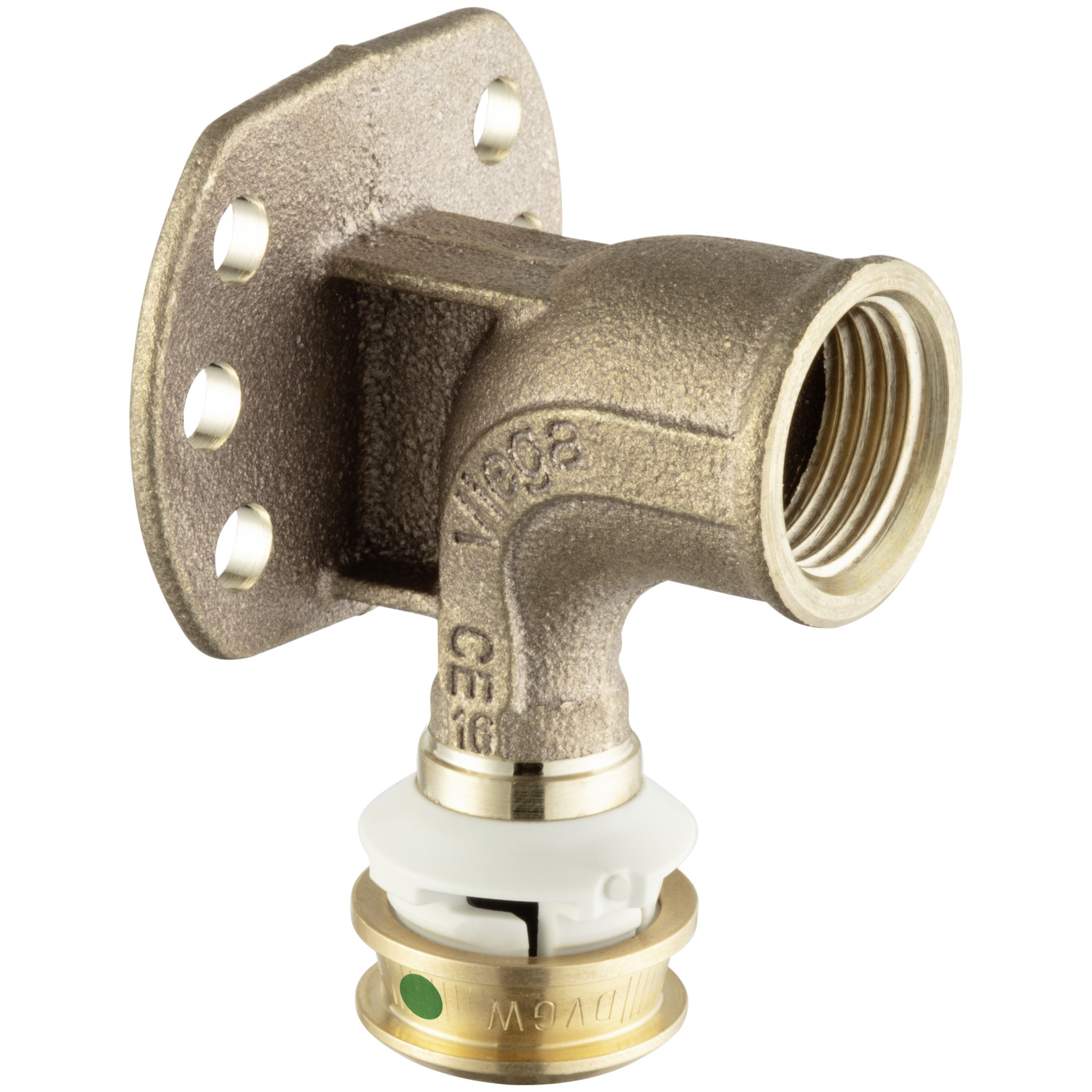 Viega Pressfitting Wandscheibe SC Raxofix DN10 5325.51 DN10 x Rp1/2 Zoll Siliziumbronze 781491