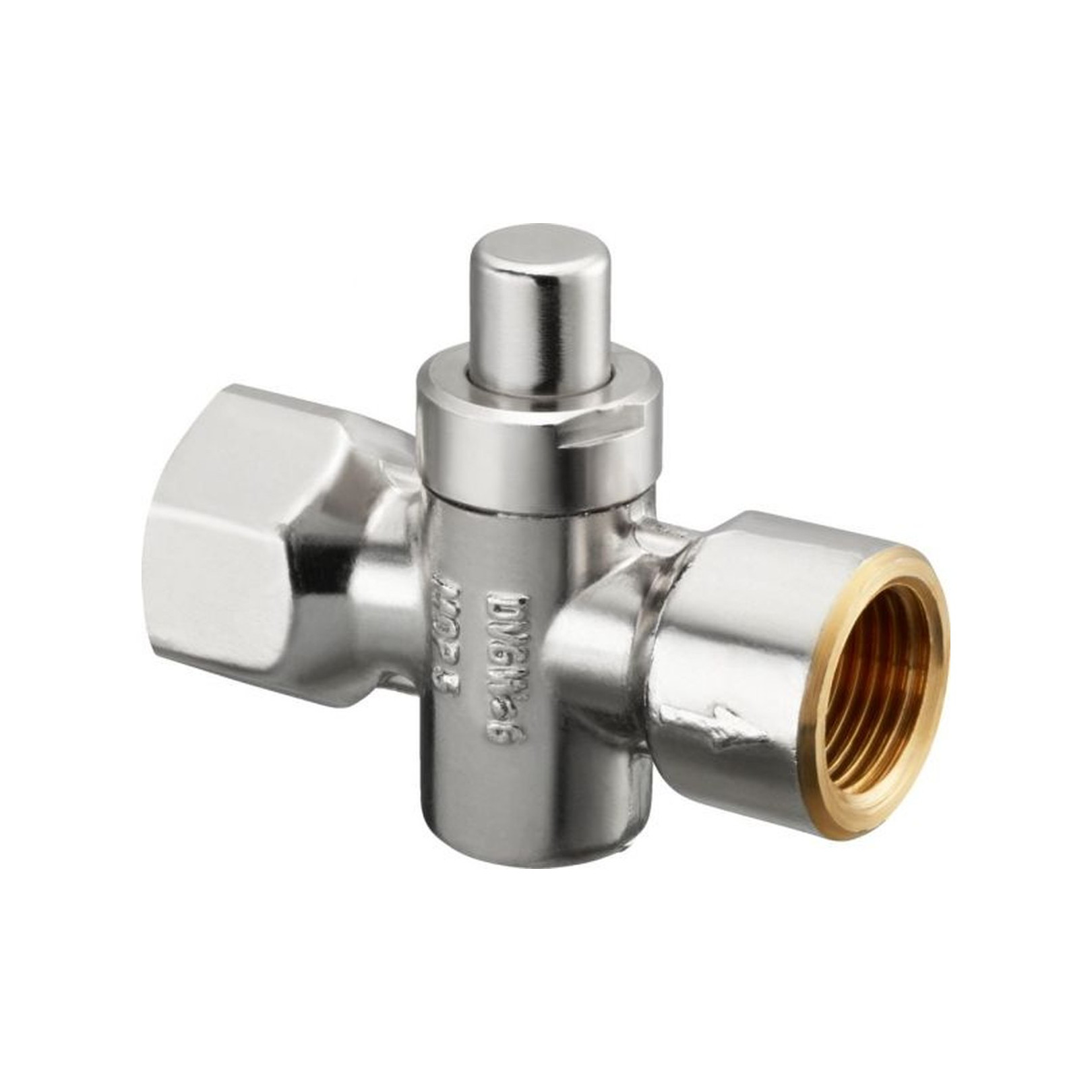 Oventrop Manometer-Druckknopfhahn 1-2IG PN25 Messing vernickelt 1110504