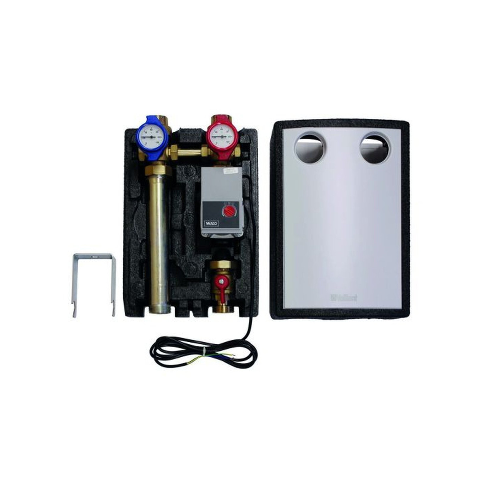 Vaillant Rohrgruppe ohne Mischer Rp 1 HE-Pumpe A Wärmedämmung Kugelabsperrhähne 0020191817