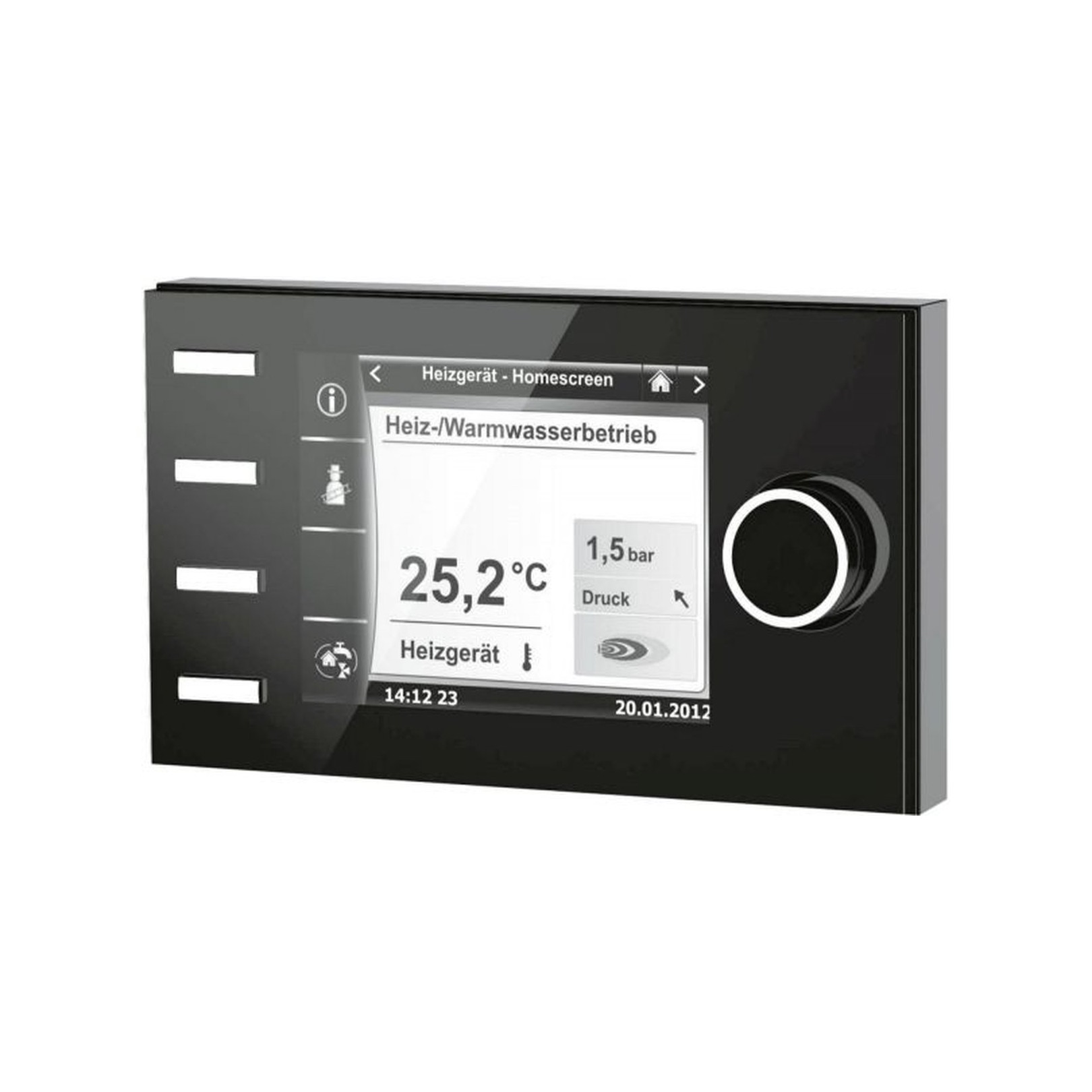 Wolf Bedienmodul BM-2 schwarz ohne Außentemperaturfühler Heizungssteuerung WRS-2 3.5 Zoll Farbdisplay 2745306