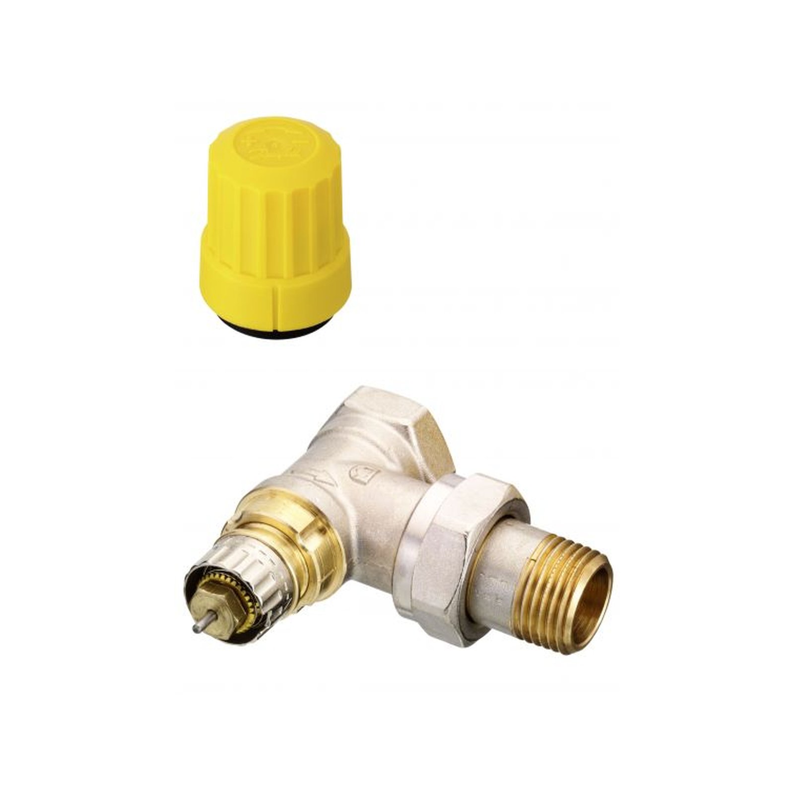 Danfoss Thermostatventil RA-UN15 Eckform DN15 1/2 Zoll voreinstellbar Messing vernickelt 013G3003