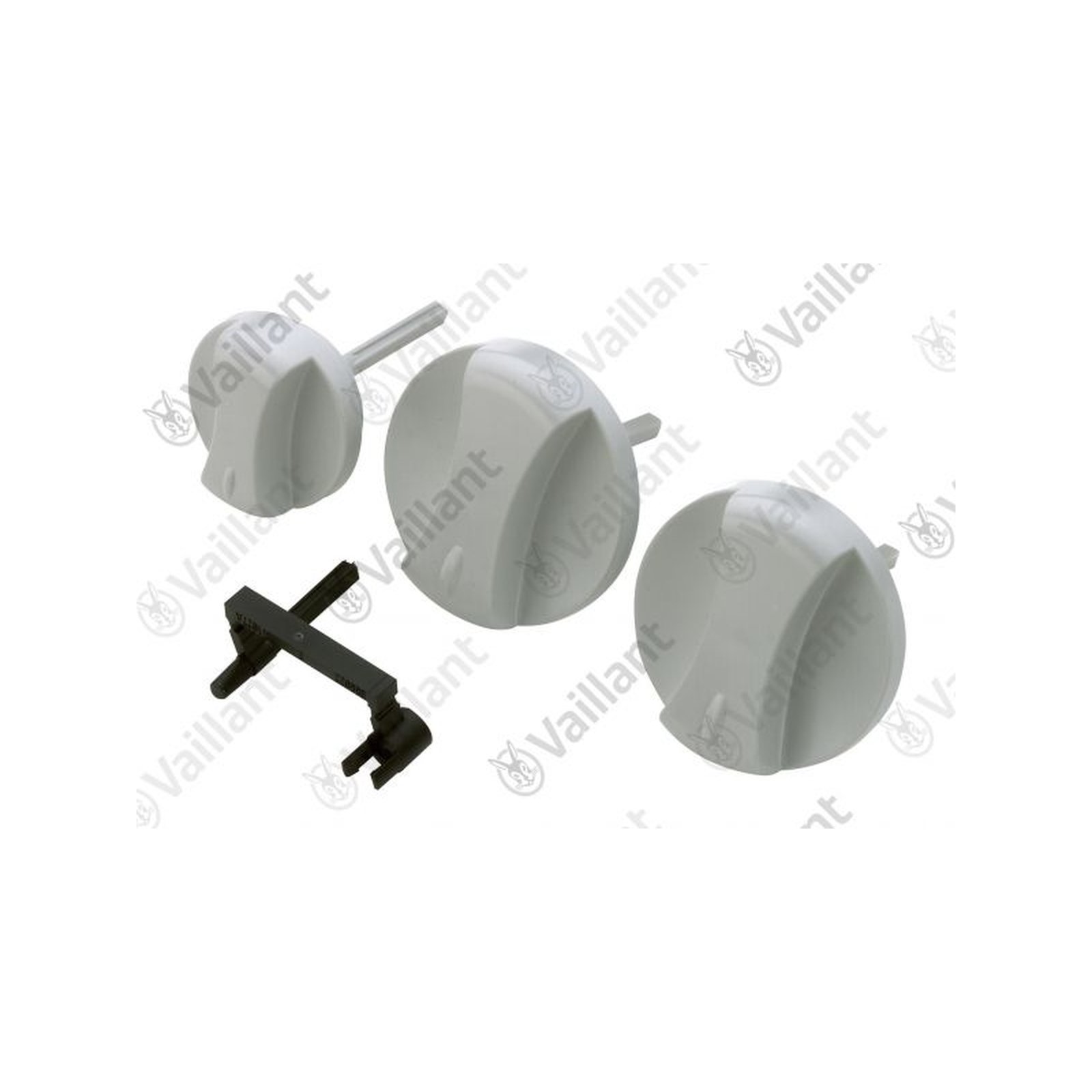 Vaillant Knopf grau Set 3 Stück Ersatzteil kompatibel Heizgeräte Hersteller-Artikelnummer 114288
