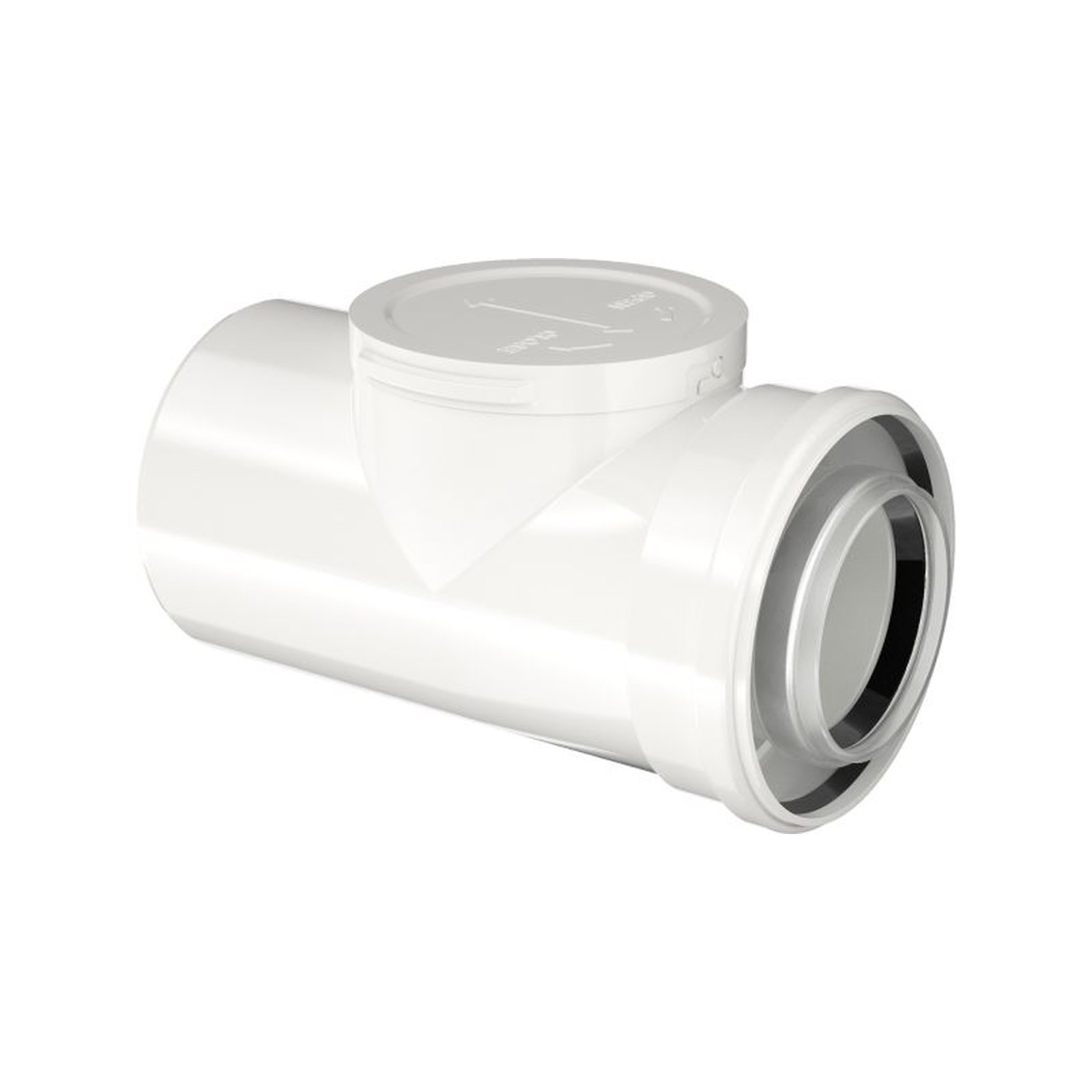 Buderus Konzentrisches Rohr Prüföffnung 80/125 mm 250 mm weiß Stahl Kunststoff PP Hersteller-Artikelnummer 7738112666