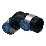 Geberit FlowFit Bogen 45 Grad PPSU 25 mm Pressindikator Pressverbinder 620062001
