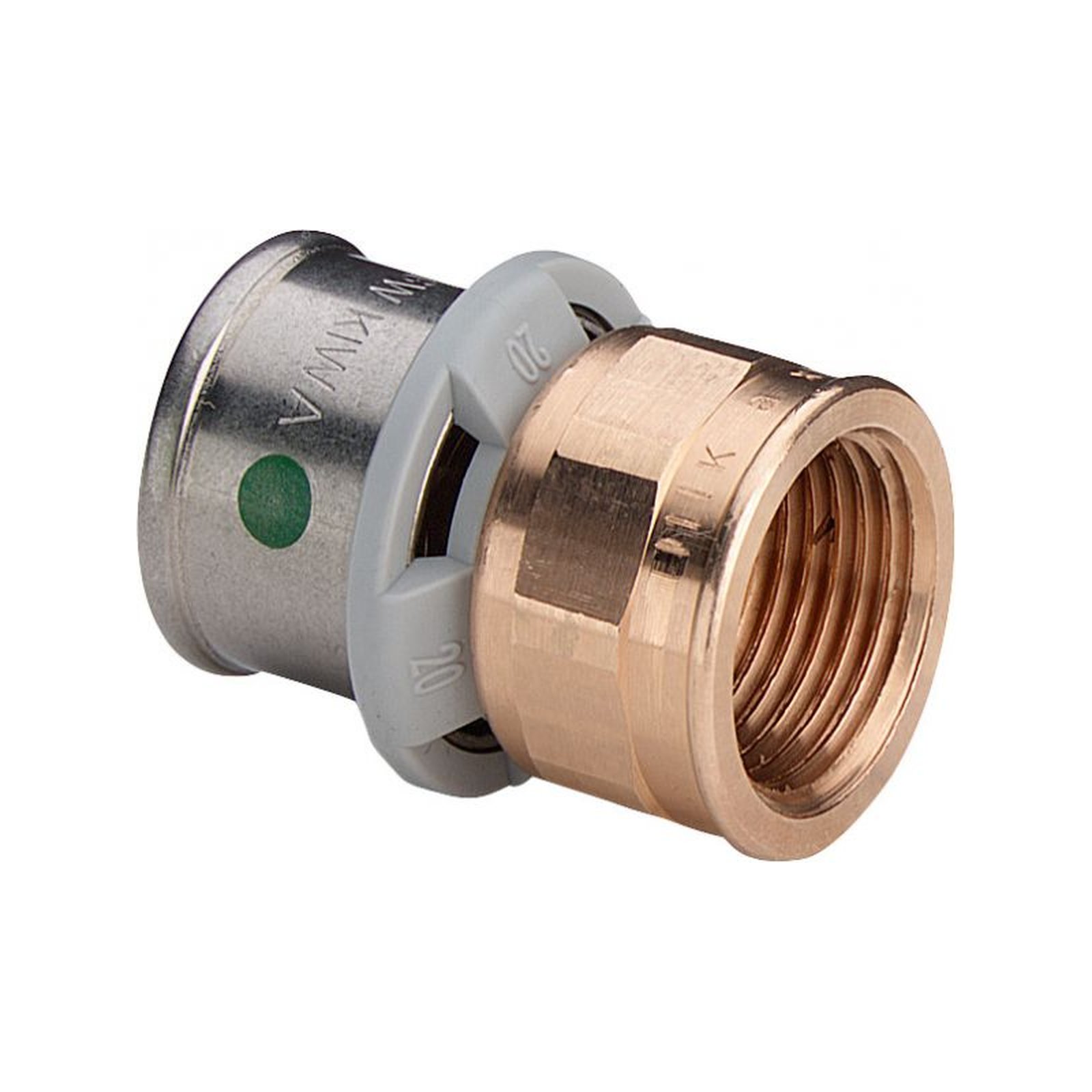 Viega Pressfitting Sanfix P 2112 Übergangsmuffe 32mm x 1 Zoll IG Rotguss SC-Contur 566456