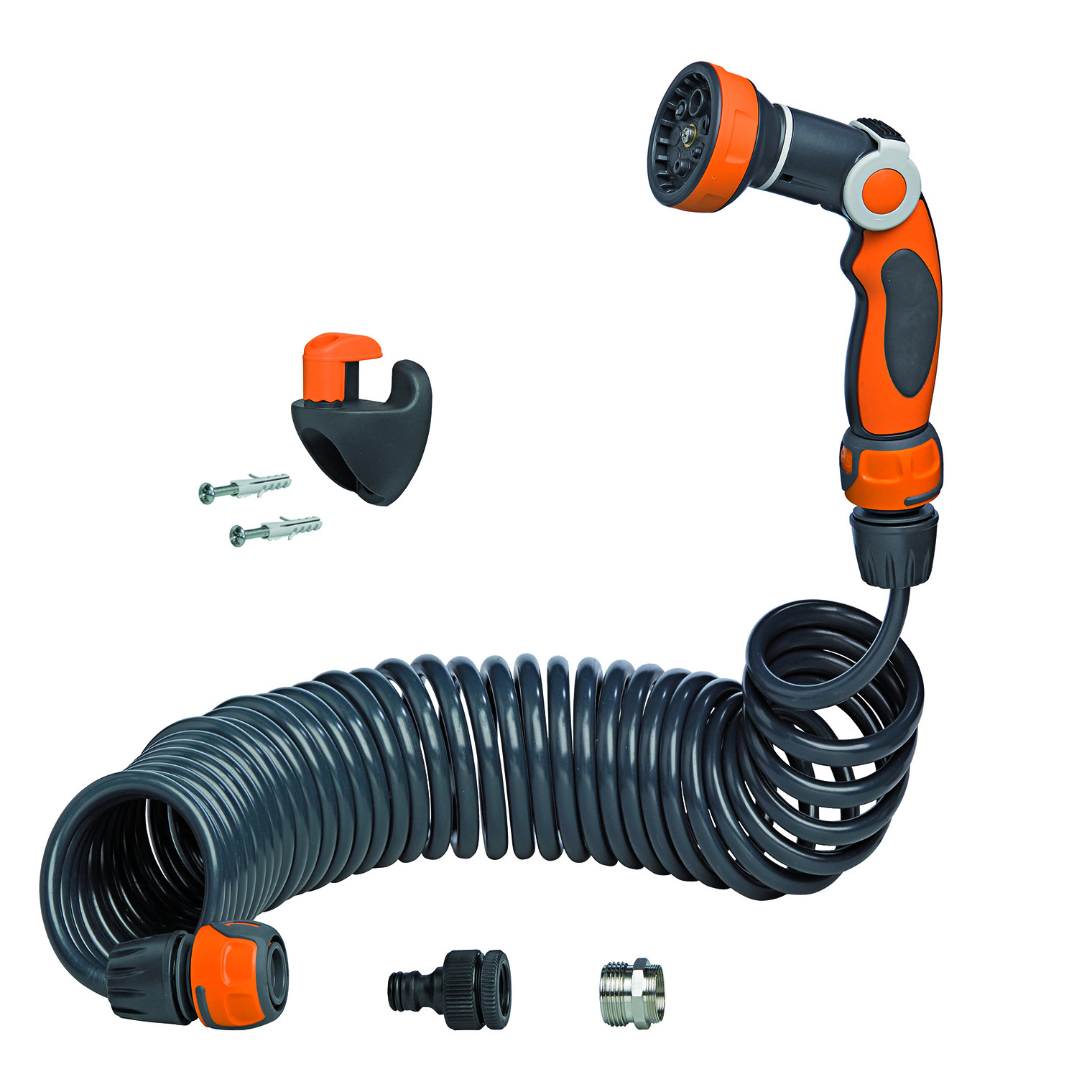 iWater Spiralschlauch Komplettset 72008 Wandbef 10 m Multifunktionsbrause Soft-Touch 72008