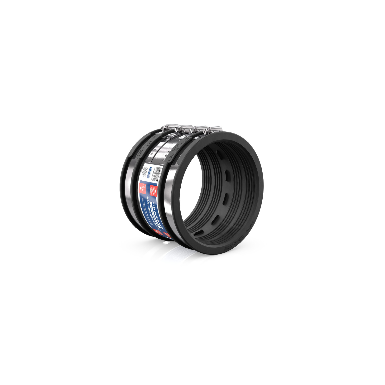 Crassus Schlauchadapter Typ 2B CSC 137 120-137mm EPDM V2A bis 2,5 bar CRA14039