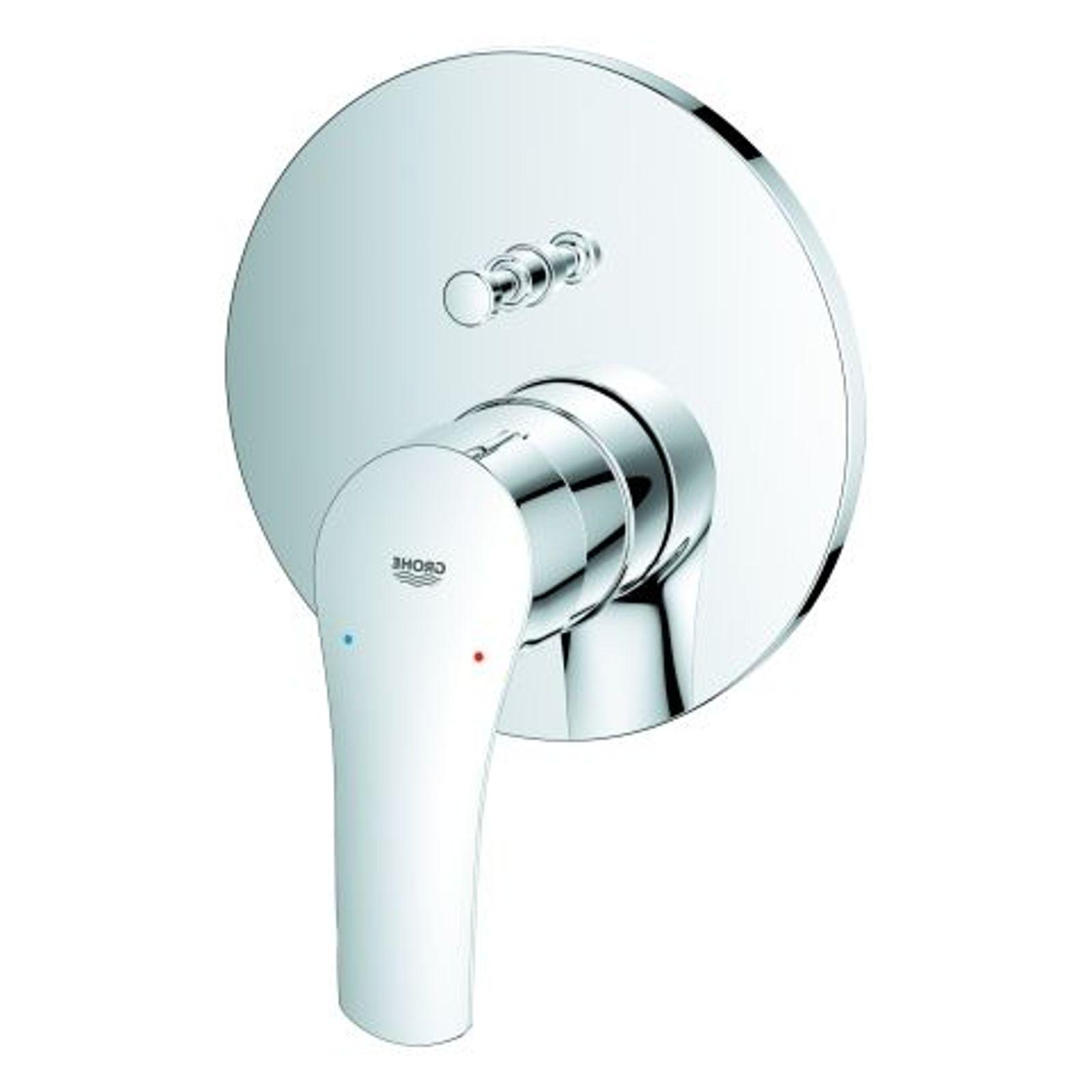 GROHE Einhebel-Wannenbatterie Eurosmart Fertigmontageset Chrom SilkMove 27 l/min 24043003