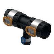 Geberit FlowFit T-Stück reduziert PPSU 50-40-50 mm Pressindikator transparent 620135001