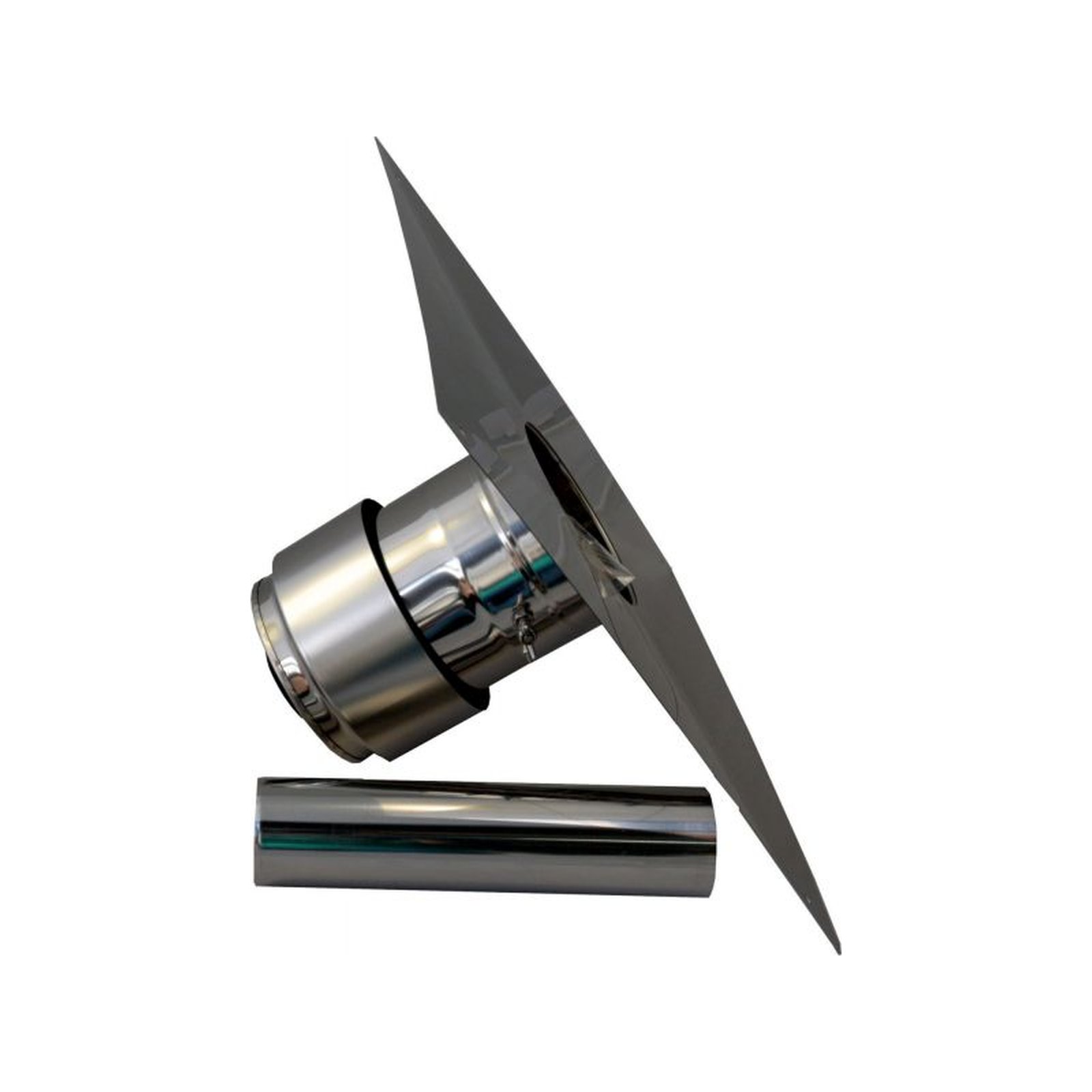 Wolf Schachtabdeckung DN60 Edelstahl Mündungsstück Flexsystem UV-stabilisiert 2651899