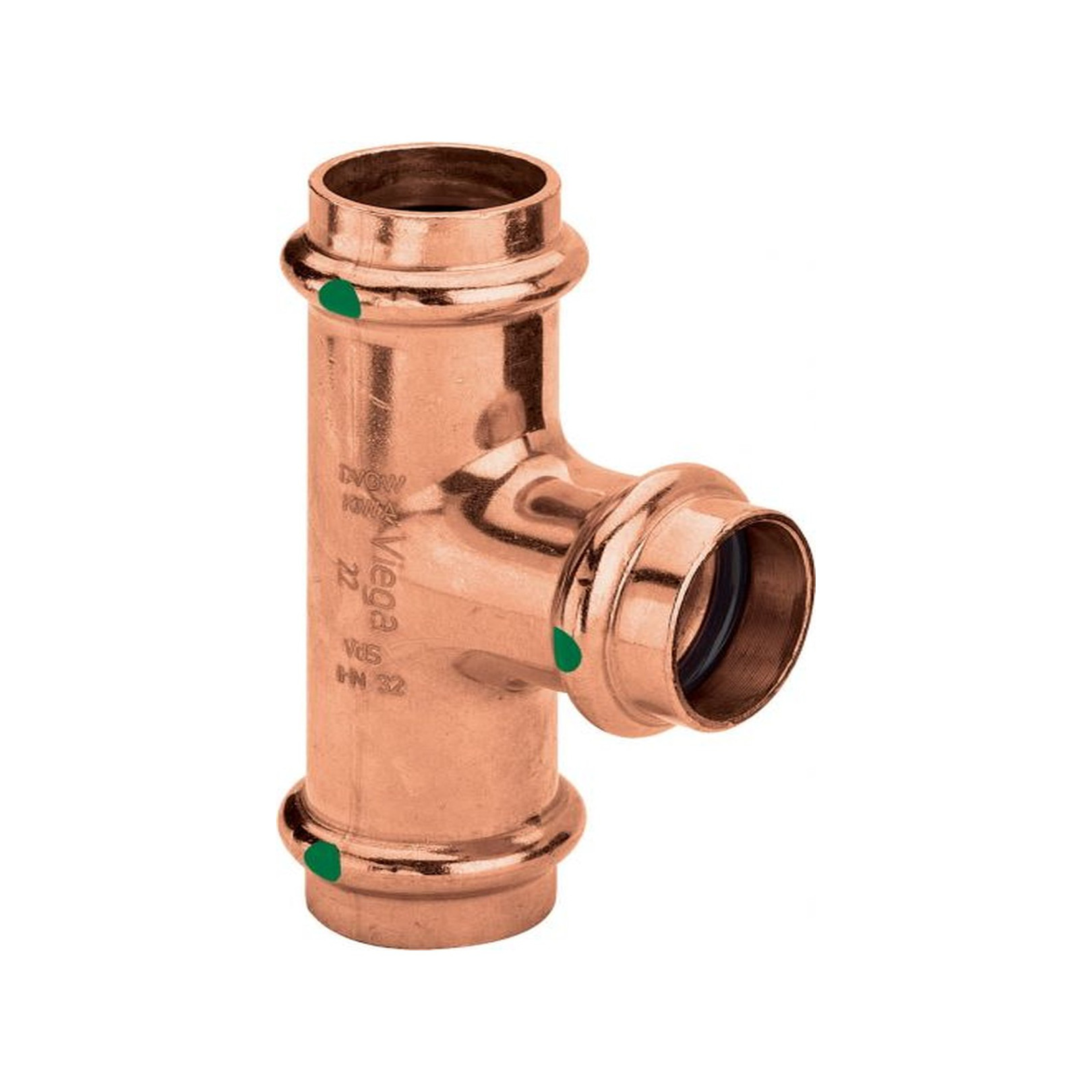 Viega Pressfitting Kupfer T-Stück Profipress 2418 42x42x42 mm V-Kontur DVGW EPDM 291990
