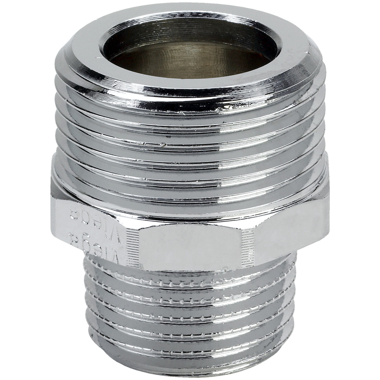 Viega Rotguss-Gewindestutzen 3247 1-2x3-8 Zoll verchromt 458874