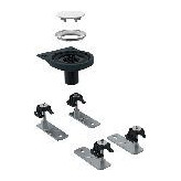 Geberit Ablaufanschluss Setaplano 4 Fuesse stockwerksdurchdringend DN50 weiss matt 154030001