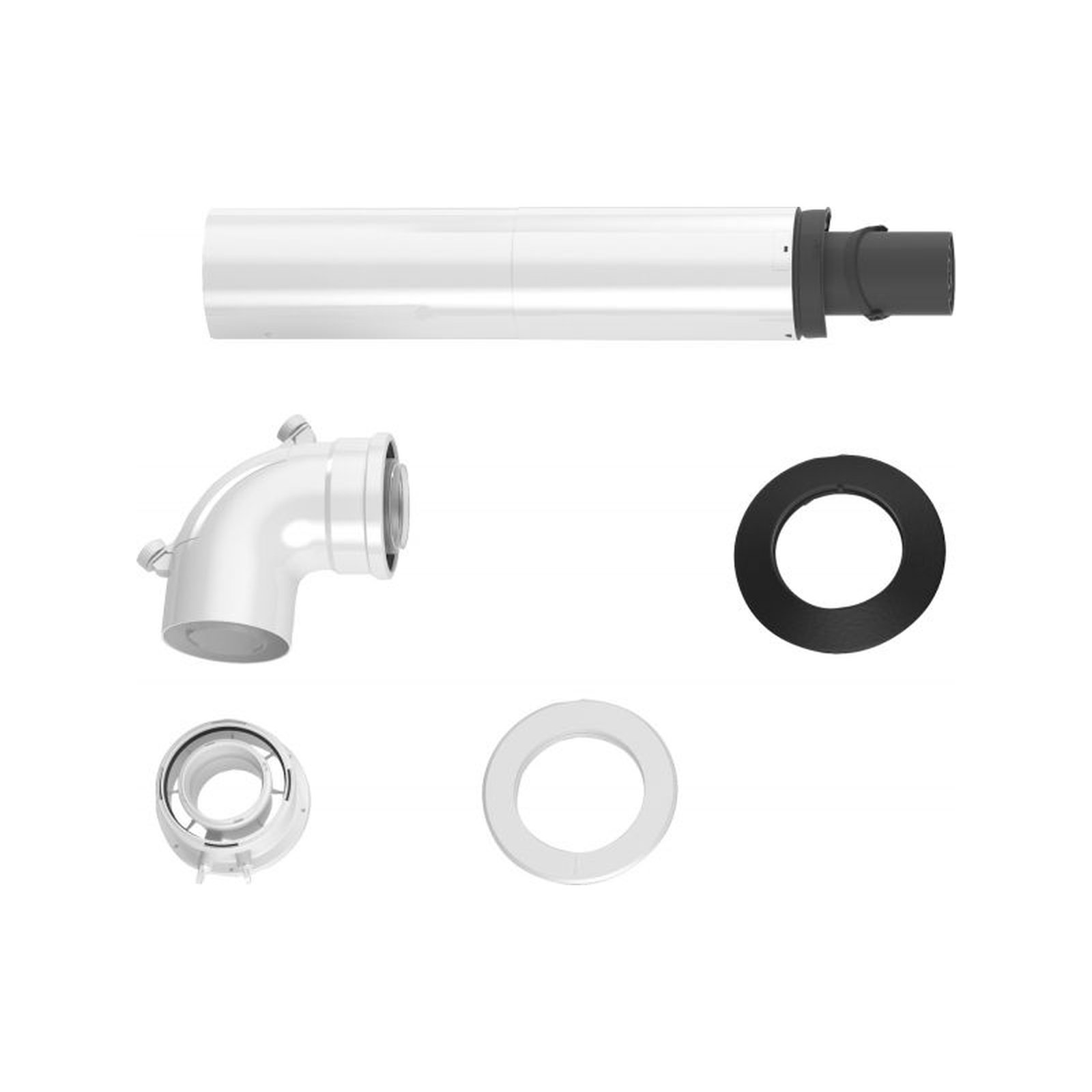 Bosch Abgaszubehör FC-Set60-C13x Grundpaket waagerecht 60/100 mm Luft Abgasführung 7738112496