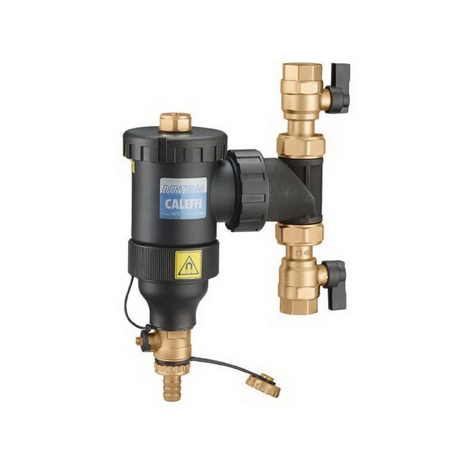 CALEFFI Magnetit-Schlammabscheider DIRTMAGPLUS DN25 1 Zoll IG Absperrkugelhähne Technopolymer 545346