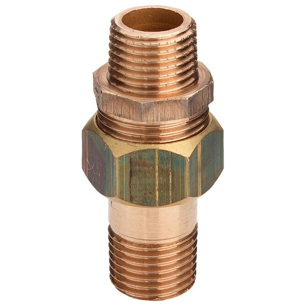 Viega Rotguss Rohrverschraubung 3334 3-8 Zoll 2 Aussengewinde flachdichtend DVGW 320188