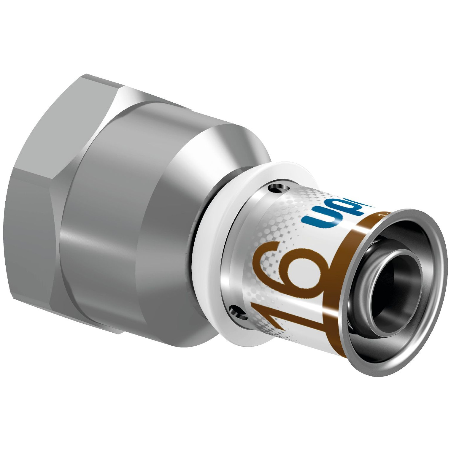 Uponor S-Press PLUS Übergangsmuffe 16 mm DN15 1/2 IG Pressfitting Edelstahlpresshülse 1070515