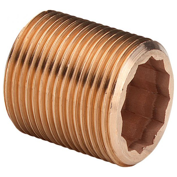 Viega Rotguss-Langnippel 3535 DVGW 1-2-Zoll 60mm Innenvielkant 319366