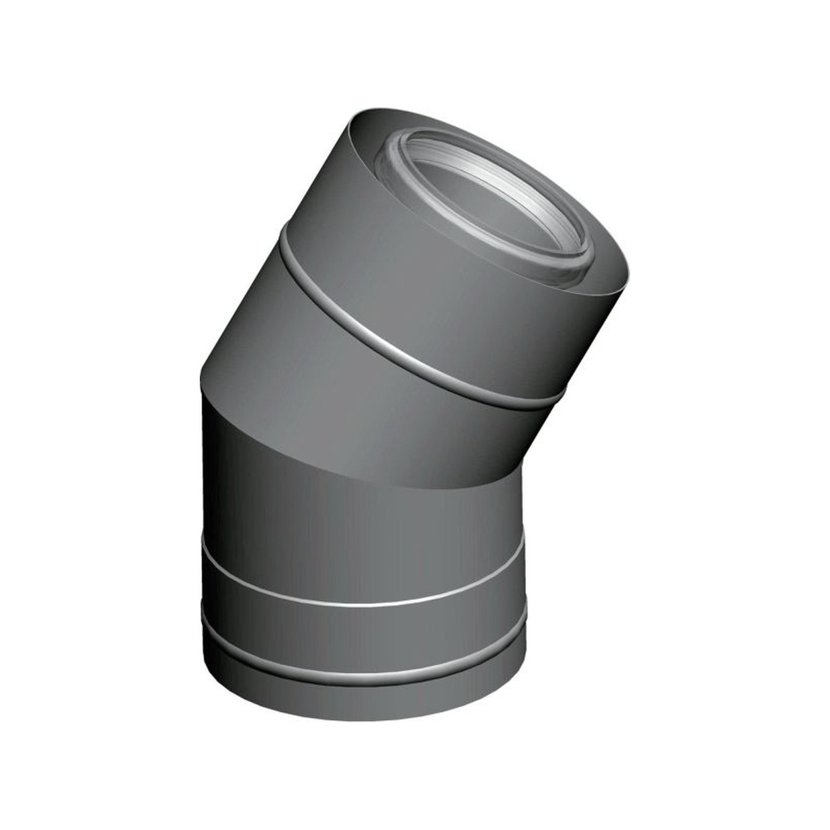 Wolf Abgasrohrbogen konzentrisch 30 Grad DN80/125 Edelstahl Polypropylen Fassade 2651762