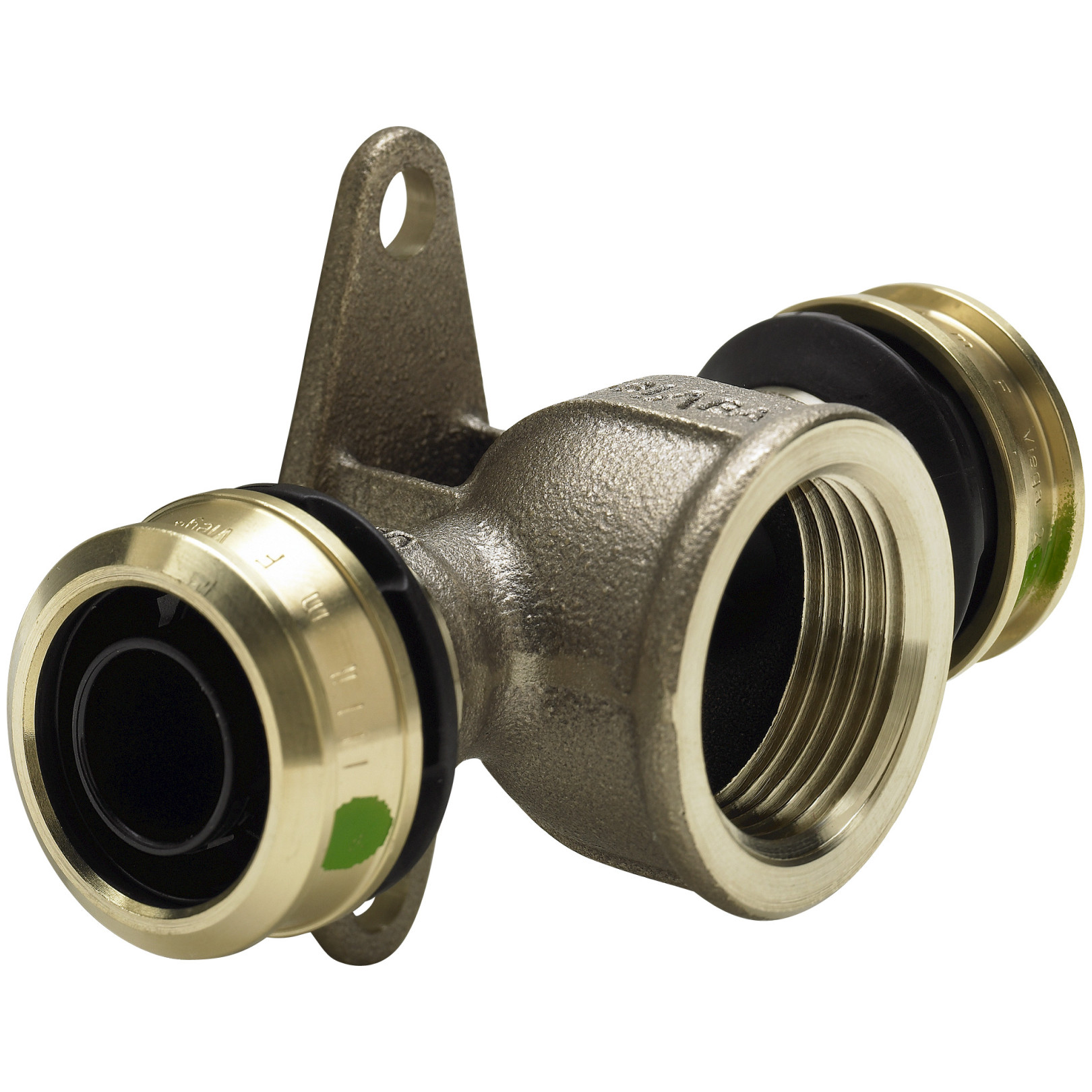 Viega Pressfitting Raxofix 5325.8 Wandscheiben-T-Stück 20mm 1/2 Zoll IG Siliziumbronze SC-Contur 647704