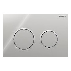 Geberit Betätigungsplatte Omega 20 2-Mengen-Spülung Chrom mattverchromt rund Kunststoff 115085KH1