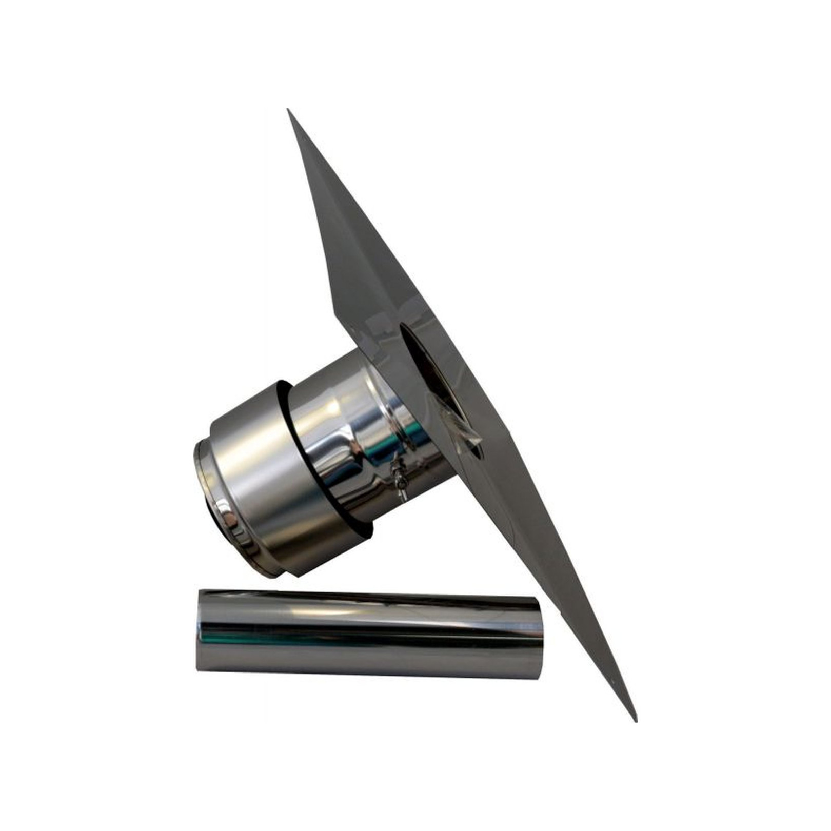 Wolf Schachtabdeckung DN60 Edelstahl Mündungsstück Flexsystem UV-stabilisiert 2651899