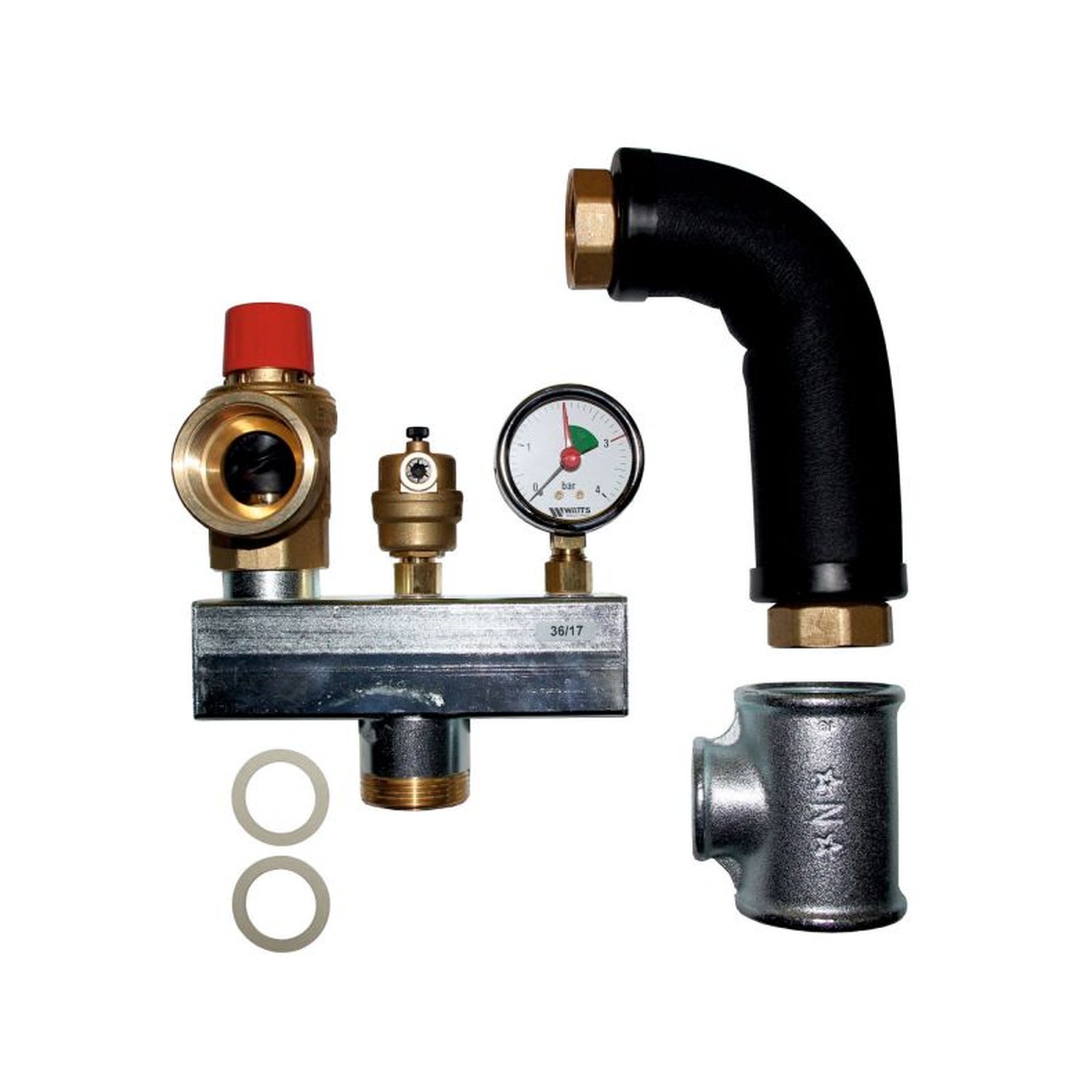 Wolf Sicherheitsgruppe MGK-2-170-300 Sicherheitsventil 3 bar Manometer Entlüftungsventil Dämmung 2071536