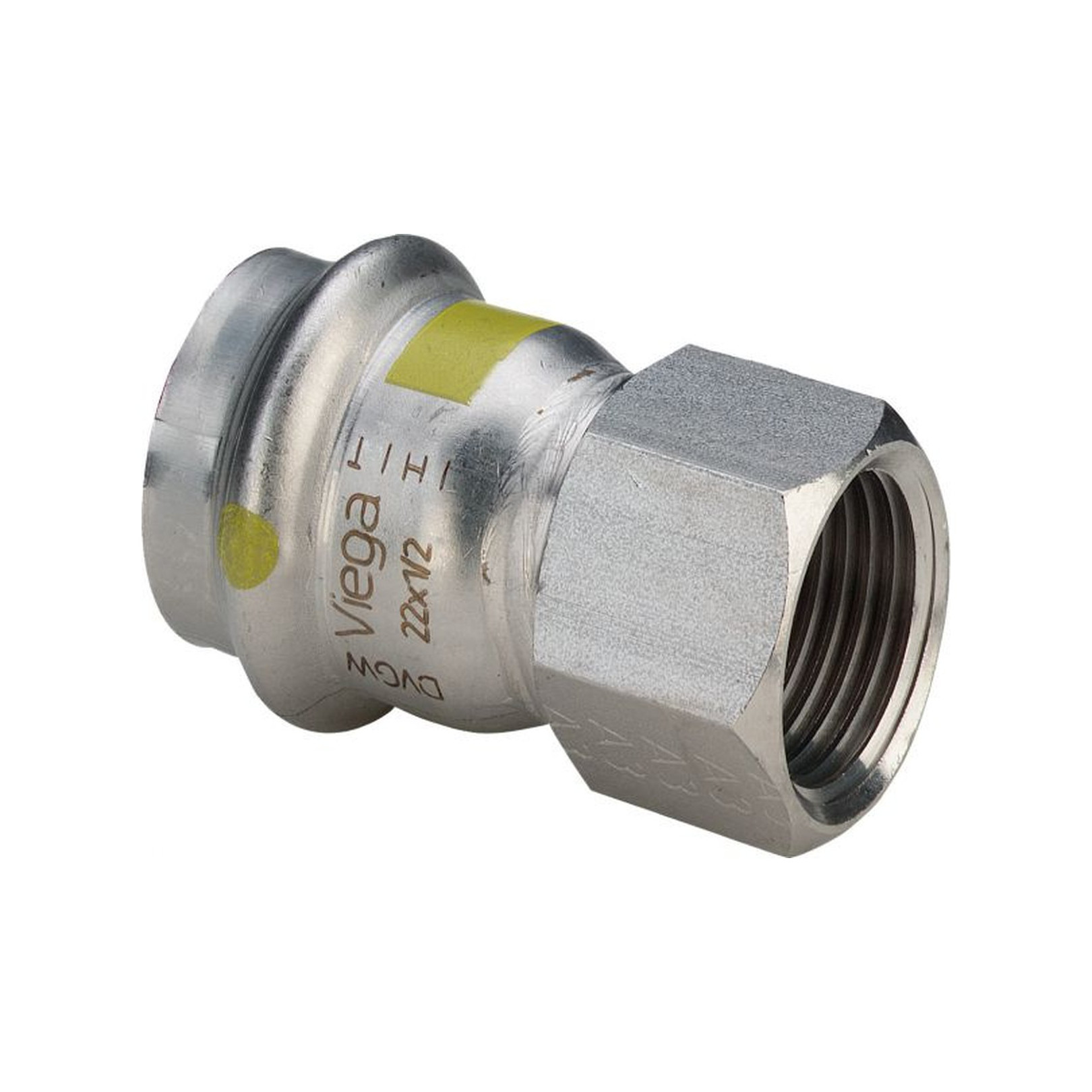 Viega Sanpress Inox G 0212 Uebergangsstueck 35x11-4 Innengewinde Mehrkant Edelstahl 486921