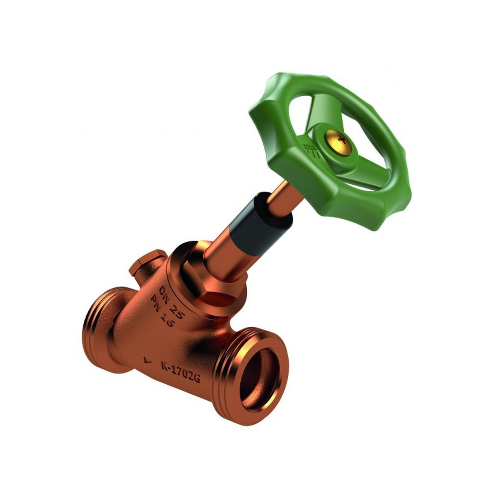 Kemper ECO Freistrom-Absperrventil 1702G01500 RG DN15 Entleerstopfen AG O-Ring-Spindelabdichtung