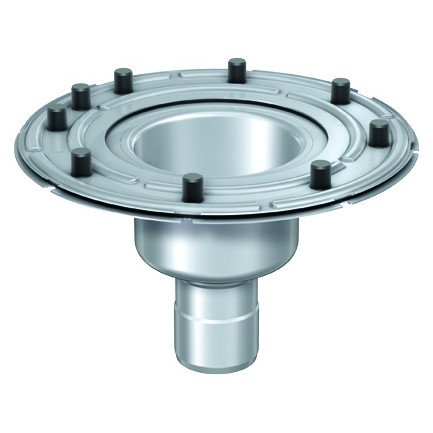 ACO Passavant Bodenablauf Variant-CR DN70 90 Grad Edelstahl Pressdichtungsflansch 1,5l/s 9579.20.00
