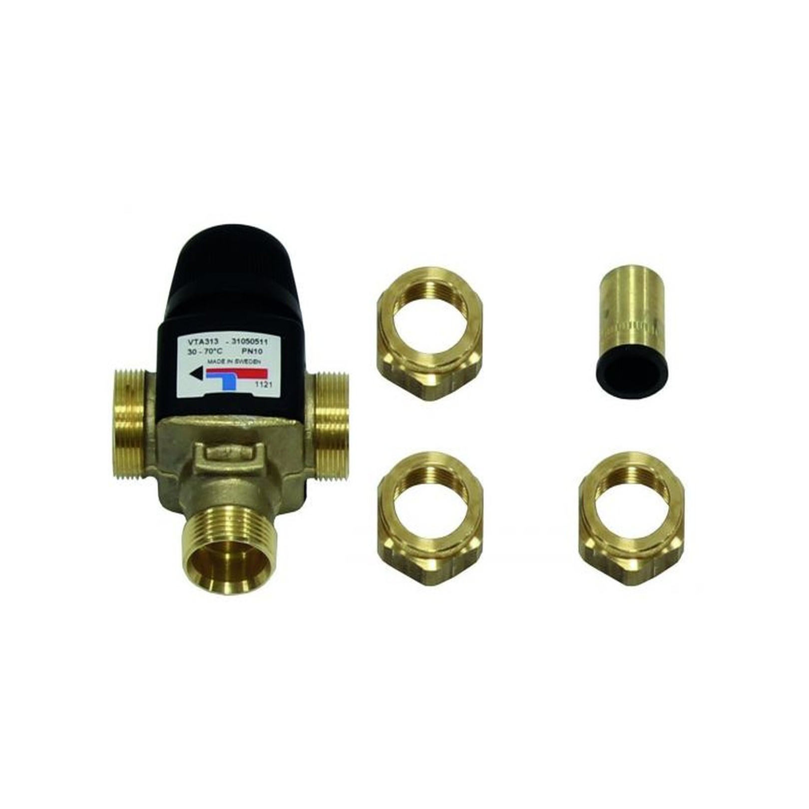 Vaillant Warmwasser-Thermostatmischer 3/4 Klemmringverschraubung 22 mm einstellbar 30-70 Grad Celsius 302040