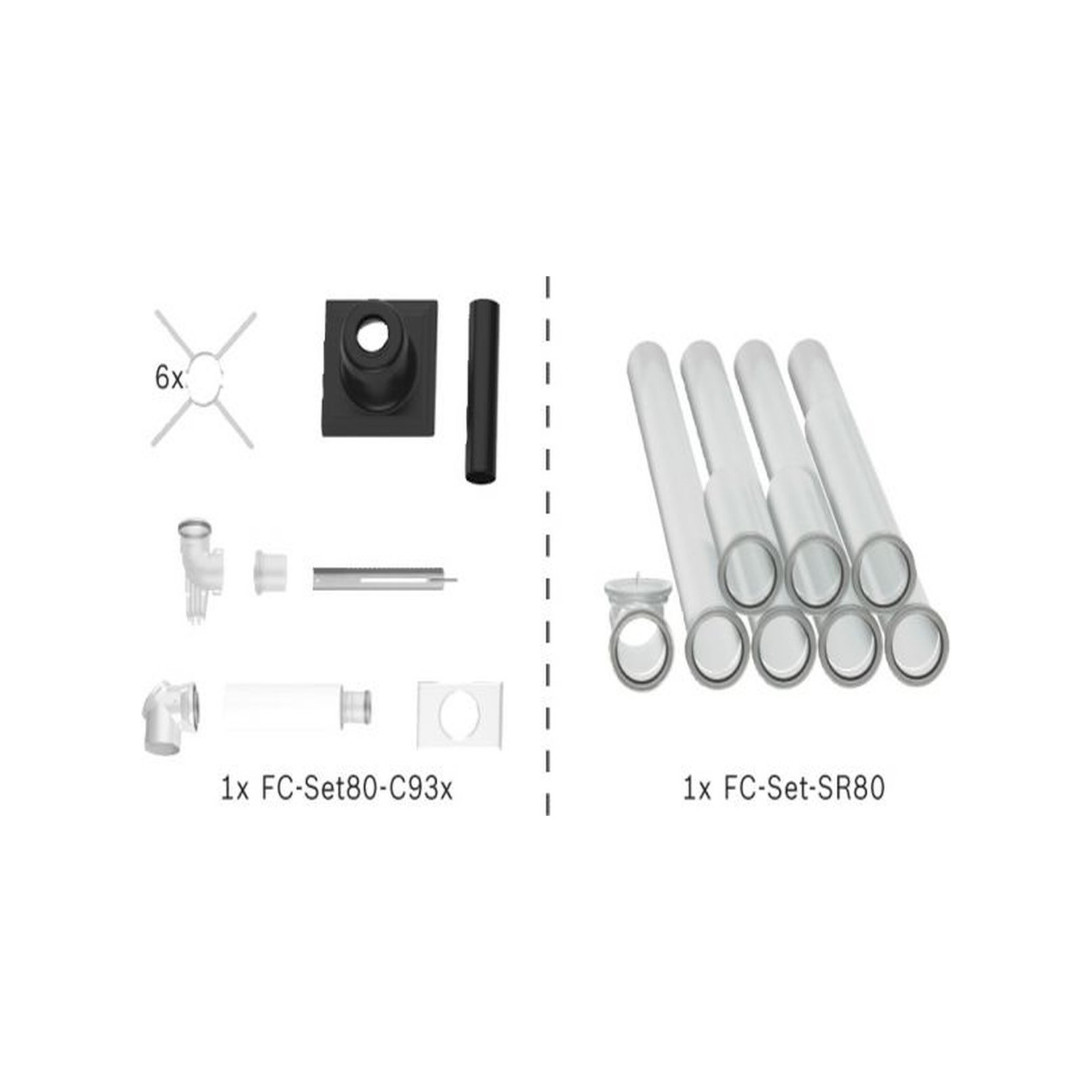 Bosch Abgas-Standardpaket BOPA FC01 Schacht starr 80-125 10m RLU 7739617749