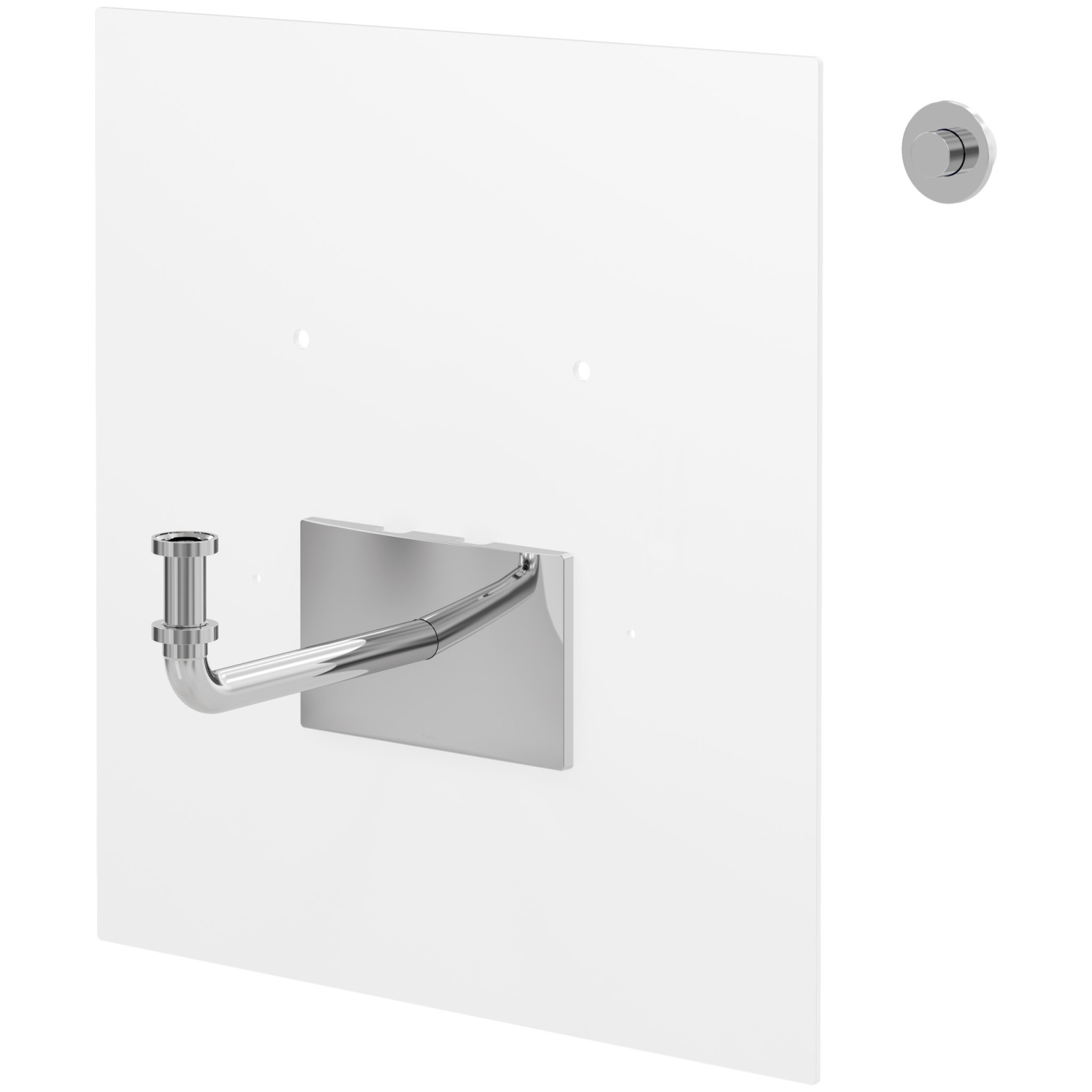 Viega Waschtisch Abdeckplatte 8570.45 Glas verkehrsweiß Prevista Dry 785536