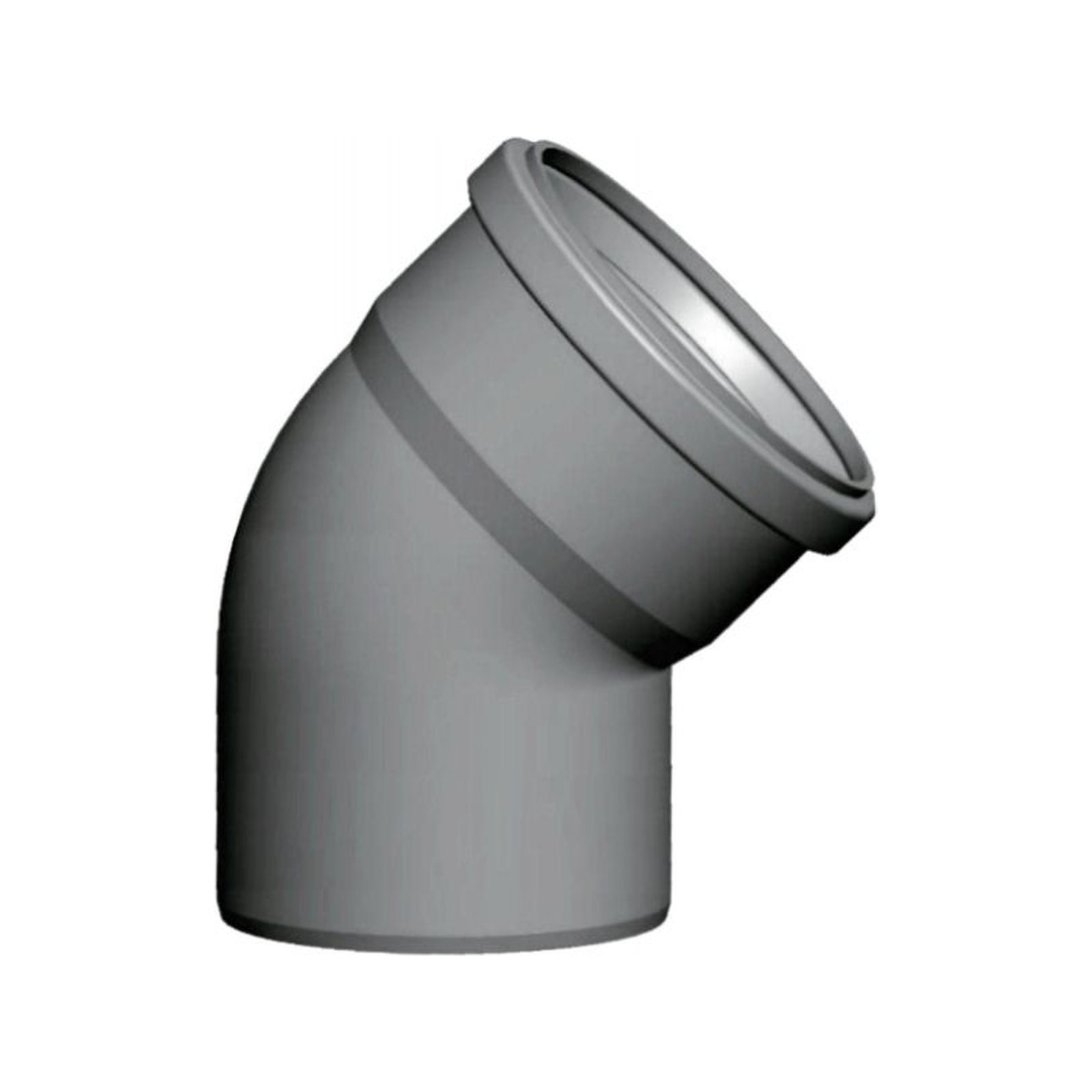 Wolf Abgasrohrbogen 45 Grad DN60 Polypropylen bis 120 Grad Celsius 2651904