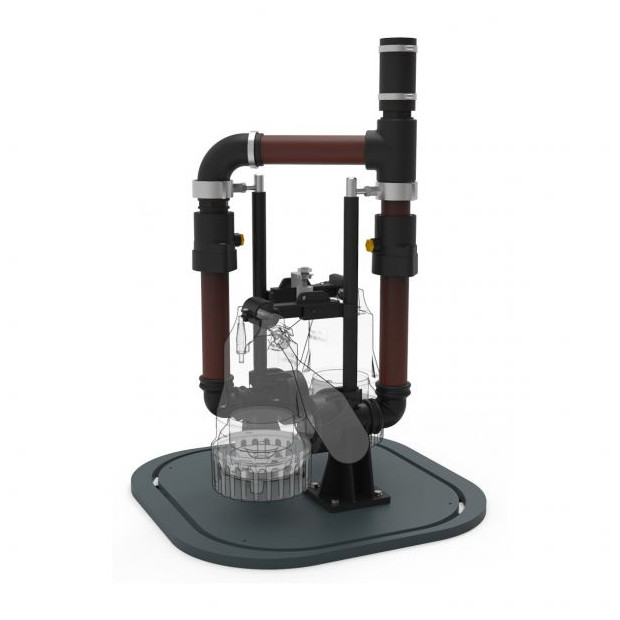 Jung Pumpen Gleitrohrsystem Easyfix 32 Duo Doppelanlage Steuerung Grundplatte JP50307