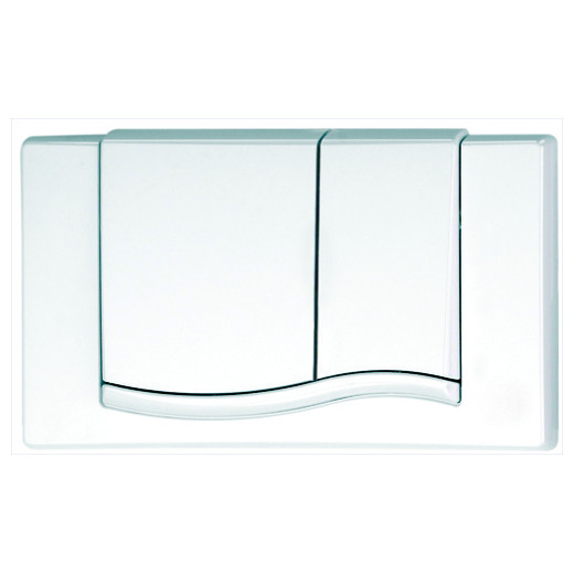 MEPA Betatigungsplatte MEPAWAVE 420501 Kunststoff 2-Mengen-Technik weiss 420501