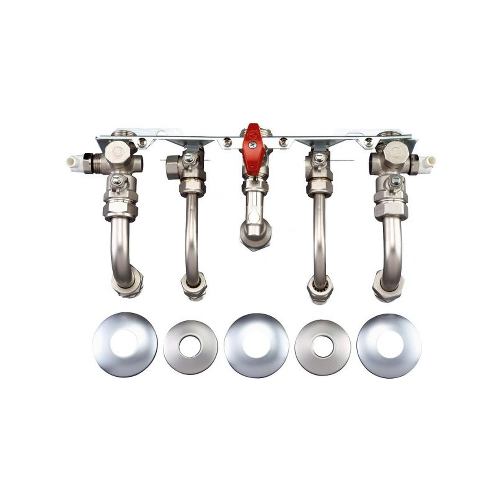 Bosch Montageanschlussplatte Unterputz Nr. 992 Kombigeräte Wartungshähne R 3/4 Entleerventile Gashahn TAE 7719002373