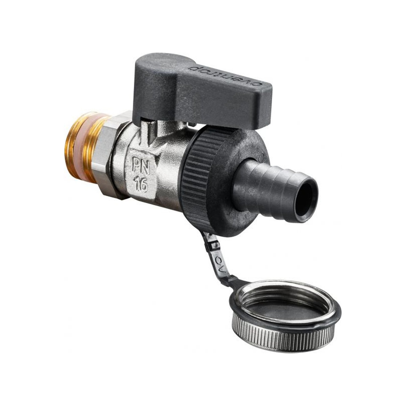Oventrop Optiflex Kugelhahn DN15 1-2AG Schlauchverschraubung Kappe Messing 1033352