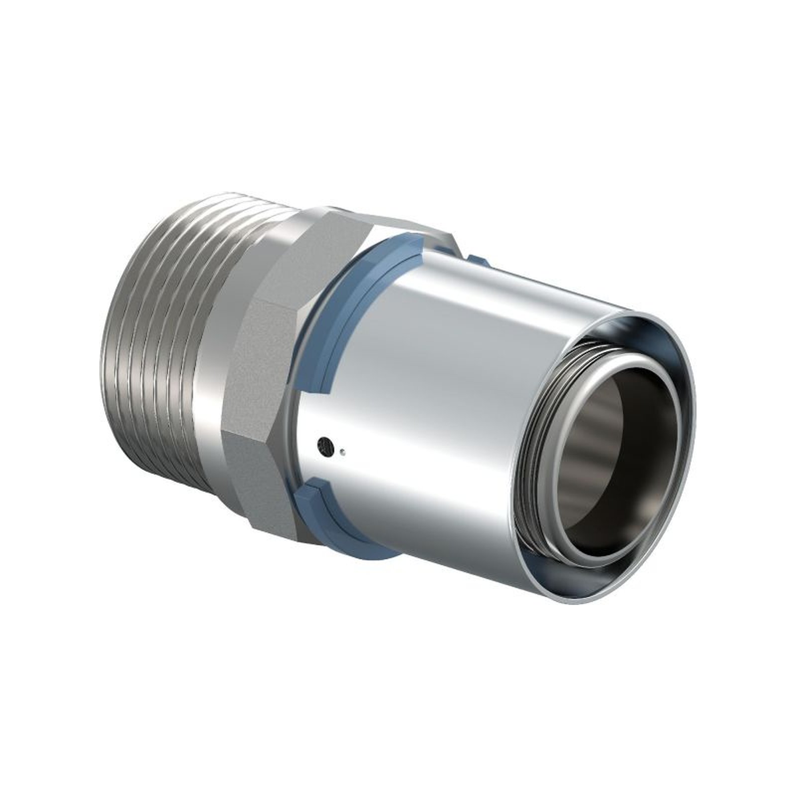 Uponor S-Press Übergangsnippel DN40 1 1/2 Zoll AG PPSU Messing verzinnt EPDM DVGW 1046902