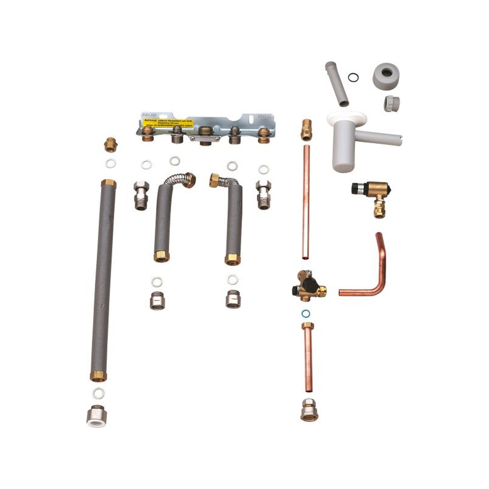 Bosch Installationssatz Nr. 686/1 Auf Unterputz Heizung Sanitär Montageanschlussplatte Metallwellschlauch Sicherheitsgruppe 7719001938