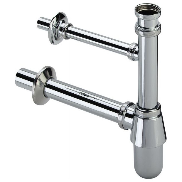 Viega Flaschengeruchverschluss 5753.02 125455 1-1/4 Zoll Messing verchromt Leckwasseranschluss DIN EN 274