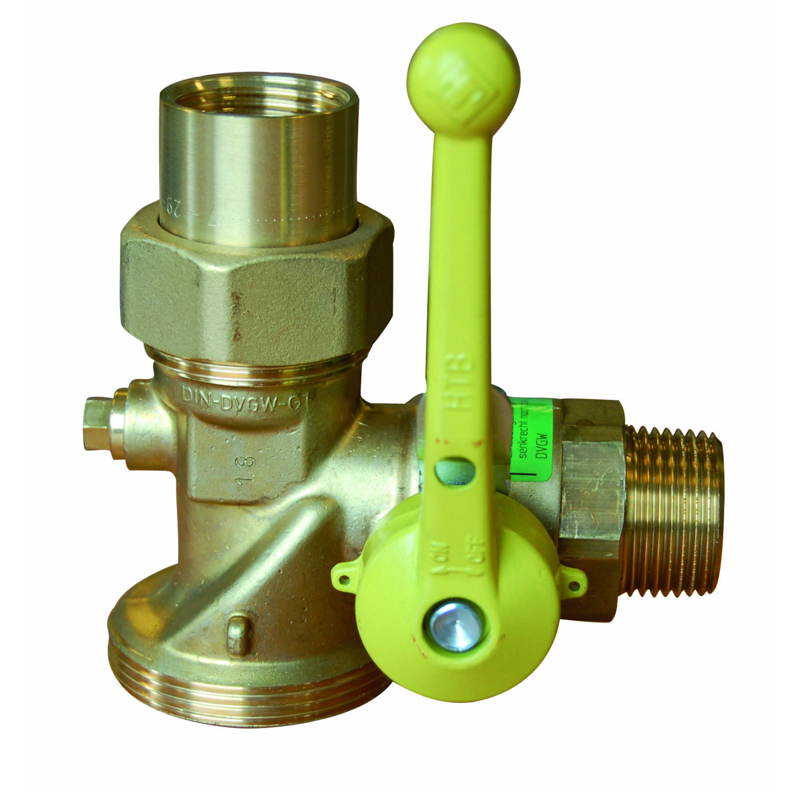 Aalberts Gas-Kugelhahn SEPPELFR.5423.60.25DVGW DN25 Einrohrzähler Prüfschraube 0210352