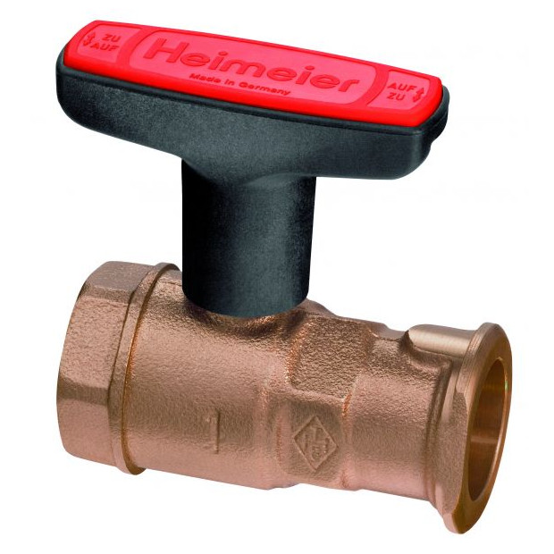 IMI Hydronic Pumpenkugelhahn Globo P 1-1-4-Zoll x 1-Zoll Muffen-IG-Gewinde Rotguss PTFE O-Ring 0620-45.000