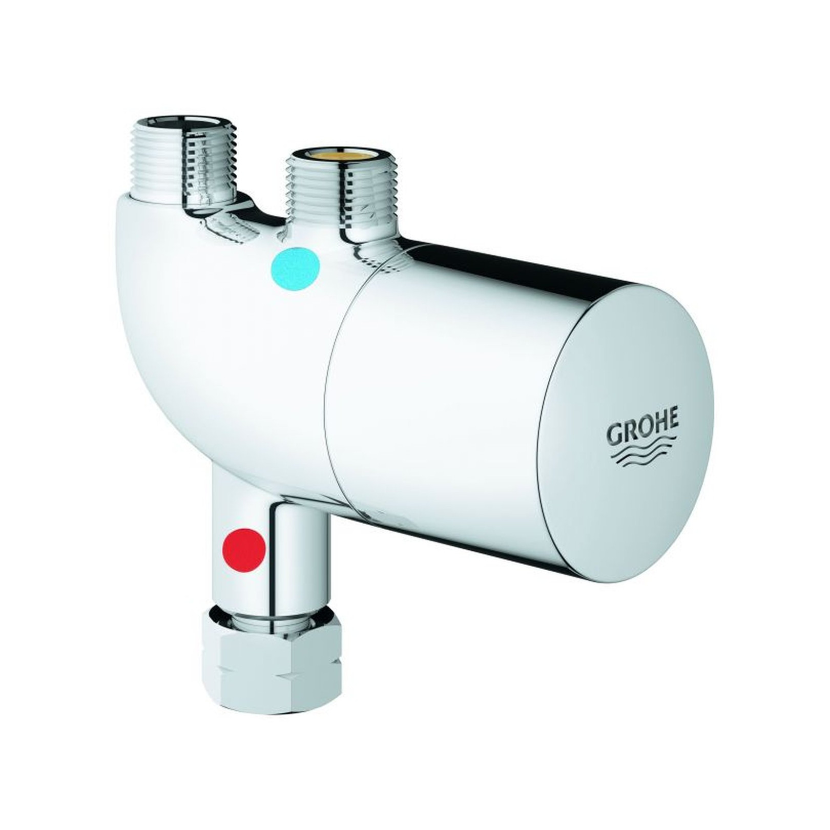 Grohe Untertisch-Thermostat Grohtherm Micro 34487000 Verbrühschutz Chrom 3/8 Zoll Temperaturbereich 15-43 Grad