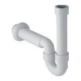 Geberit Rohrbogengeruchsverschluss Geräteabgang 40 mm weiß alpin PP Sperrwasserhöhe 50 mm 152704111