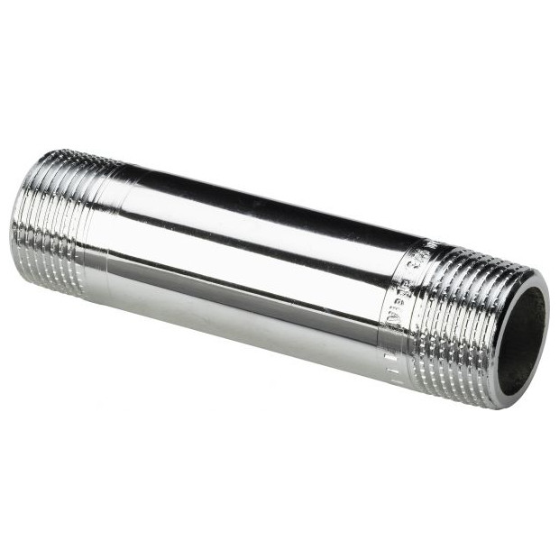 Viega Langnippel 3530 1-2x60 Rotguss verchromt DVGW Gewindefitting 447533