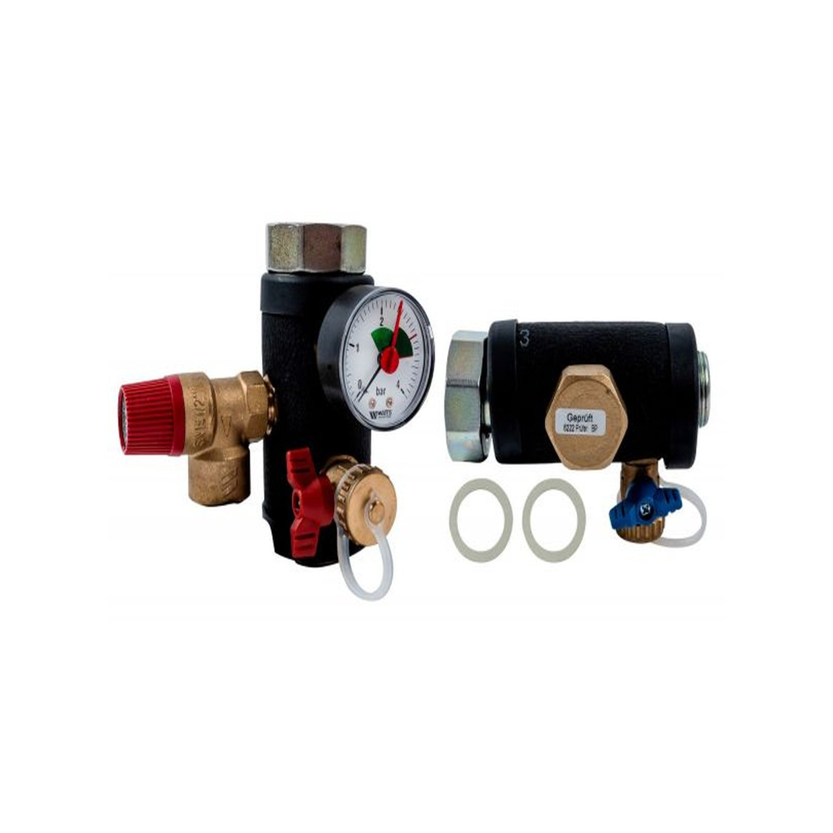 Wolf Sicherheitsgruppe Verrohrungsgruppe COB-2 TOB TGB-2 Sicherheitsventil 3 bar Manometer KFE-Hahn 2070666