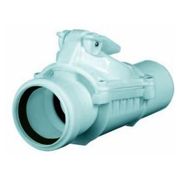 Airfit Rückstauklappe DN 50 weiss Handverschluss EN13564 Typ1 50051WRK