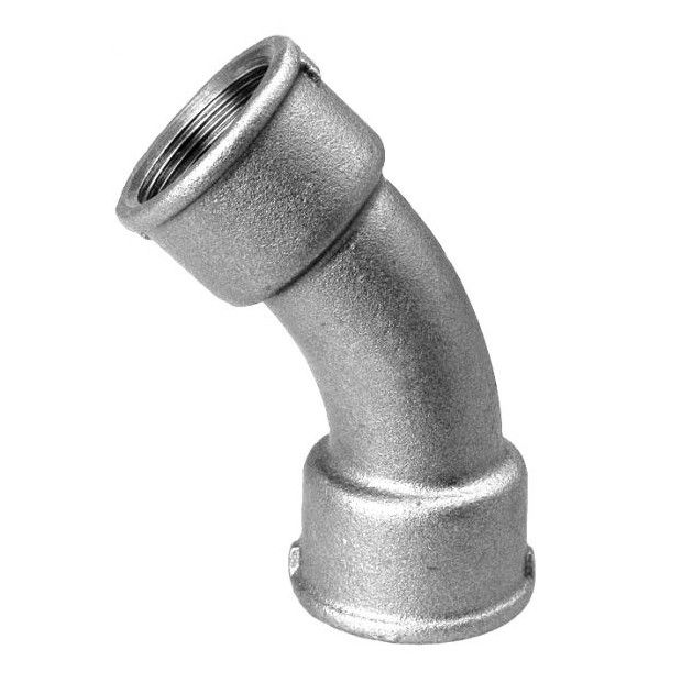 SCHMIDT HERMANN Temperguss-Bogen Nr.41 3 Zoll 45 Grad 2 IG verzinkt 13041080