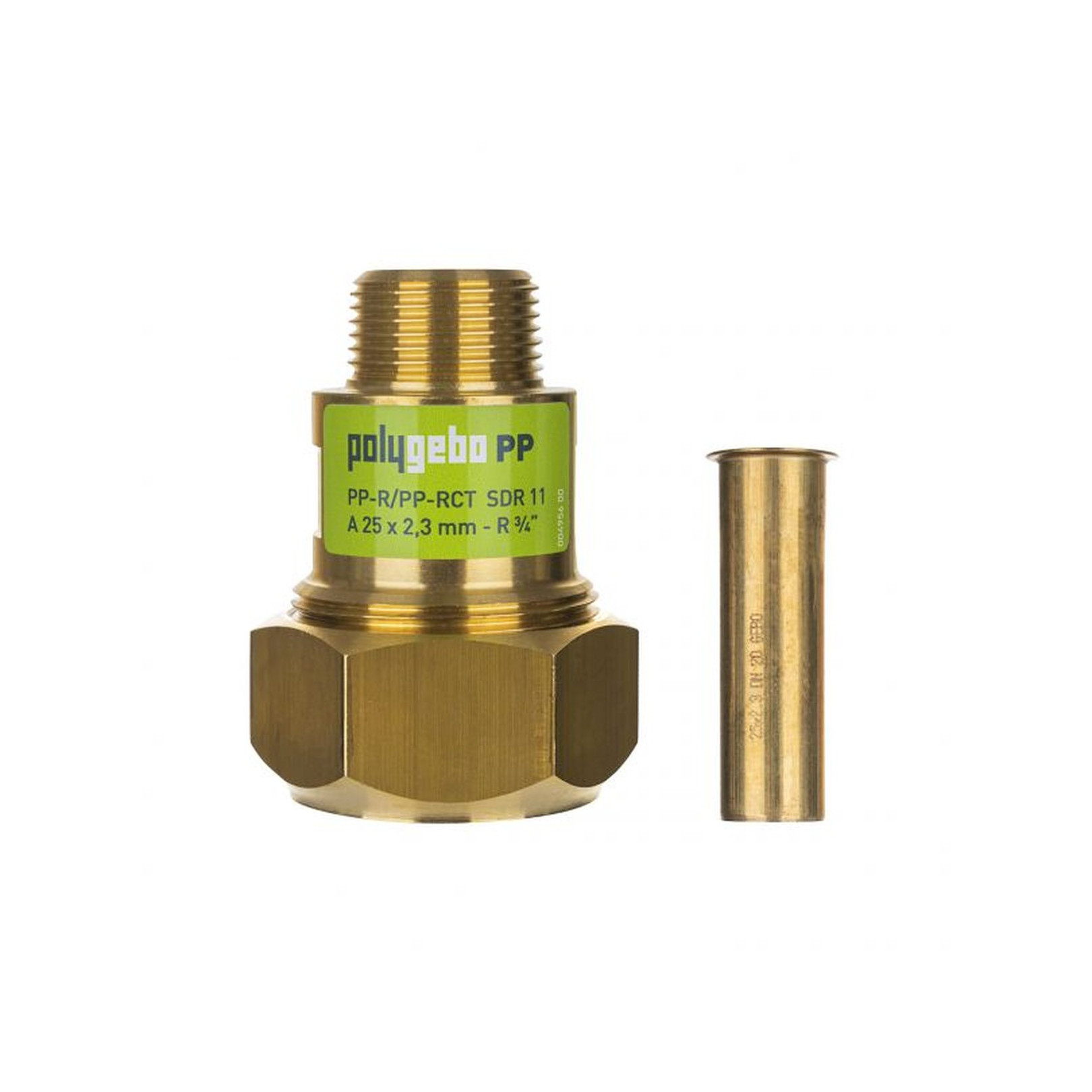 Gebo Messing-Klemmverbinder Serie 330 Typ MAP 25x2,3mm R 3/4 PP-R PP-RCT 15330000225